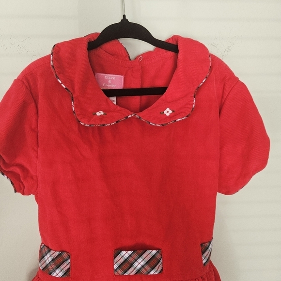 Claire & Charlie red courdroy dress size 8 - Picture 4 of 8